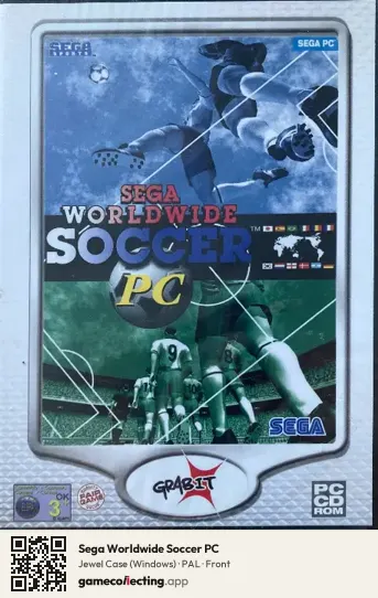 Sega Worldwide Soccer PC Computer, PAL box front
