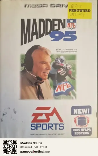 Madden NFL 95 Sega Mega Drive / Genesis, PAL box front