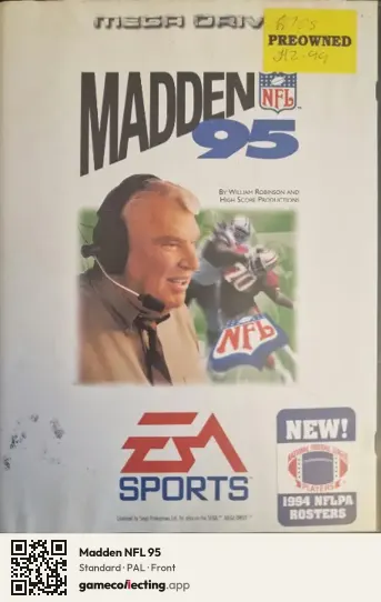 Madden NFL 95 Sega Mega Drive / Genesis, PAL box front