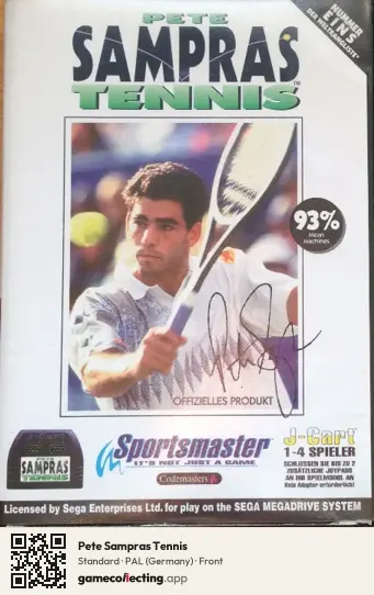 Pete Sampras Tennis Sega Mega Drive / Genesis, Germany box front