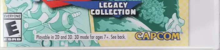 Mega Man Legacy Collection, the ESRB box on its front