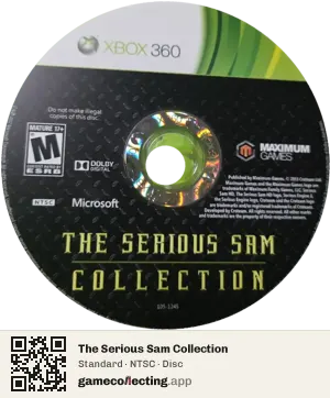 The Serious Sam Collection Xbox 360, NTSC disc