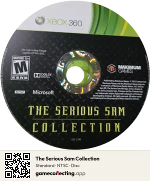 The Serious Sam Collection Xbox 360, NTSC disc