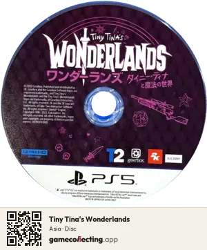 Tiny Tina's Wonderlands PlayStation 5, Asia disc