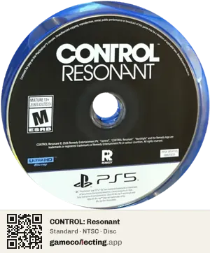 CONTROL: Resonant PlayStation 5, NTSC disc