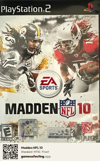 Madden NFL 10 PlayStation 2, NTSC box front