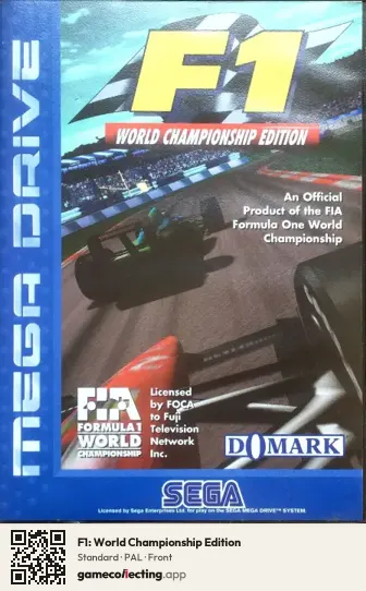 F1: World Championship Edition Sega Mega Drive / Genesis, PAL box front