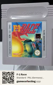 F-1 Race Game Boy, PAL cartridge label