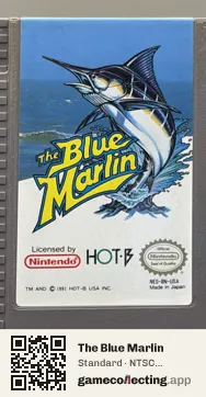 The Blue Marlin Nintendo Entertainment System, NTSC cartridge label
