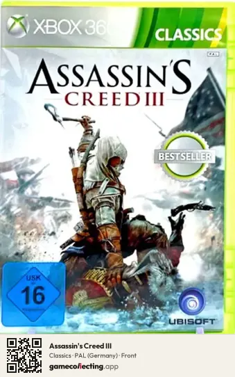 Assassin's Creed III Xbox 360, Germany box front