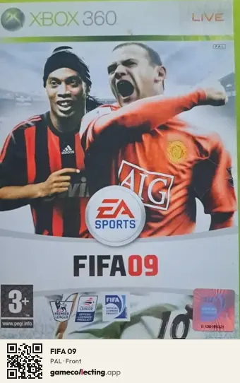 FIFA 09 Xbox 360, PAL box front