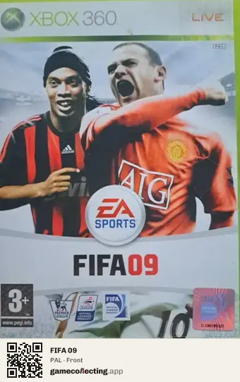 FIFA 09 Xbox 360, PAL box front