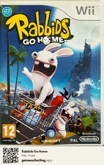 Rabbids Go Home Nintendo Wii, PAL box front