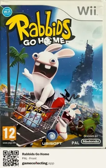 Rabbids Go Home Nintendo Wii, PAL box front