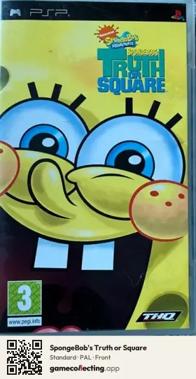SpongeBob's Truth or Square PlayStation Portable, PAL box front