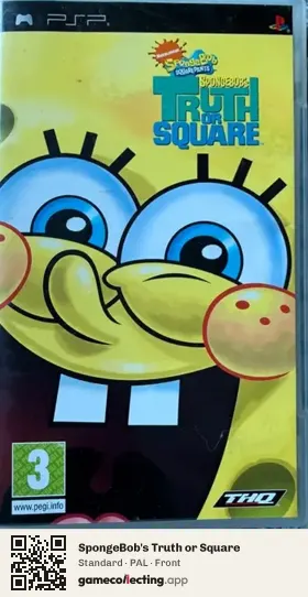 SpongeBob's Truth or Square PlayStation Portable, PAL box front