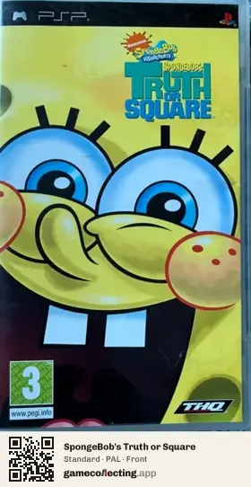 SpongeBob's Truth or Square PlayStation Portable, PAL box front
