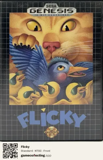Flicky Sega Mega Drive / Genesis, NTSC box front