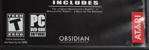 Neverwinter Nights 2, the ESRB box on its front