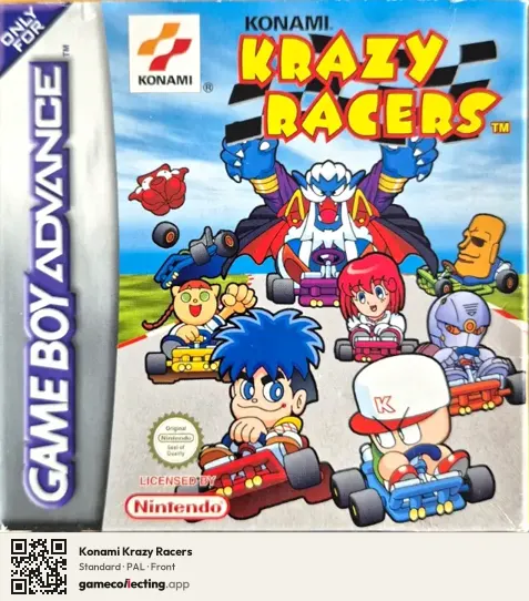 Konami Krazy Racers Game Boy Advance, PAL box front