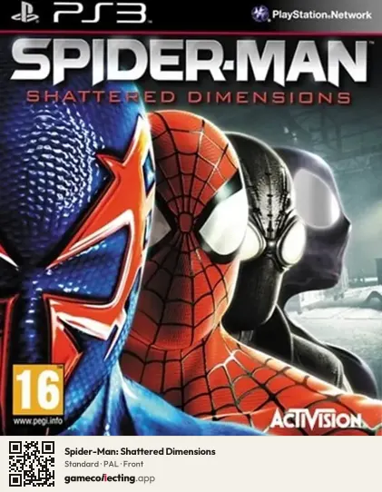 Spider-Man: Shattered Dimensions PlayStation 3, PAL box front