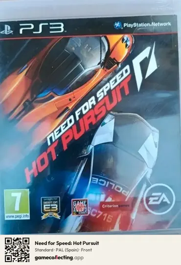 Need for Speed: Hot Pursuit PlayStation 3, Spain box front