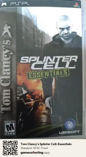 Tom Clancy's Splinter Cell: Essentials PlayStation Portable, NTSC box front
