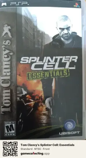 Tom Clancy's Splinter Cell: Essentials PlayStation Portable, NTSC box front