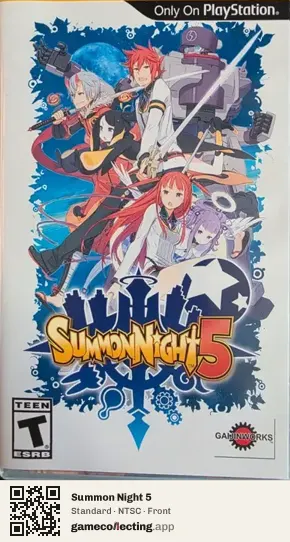 Summon Night 5 PlayStation Portable, NTSC box front