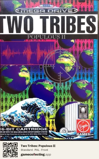 Two Tribes: Populous II Sega Mega Drive / Genesis, PAL box front