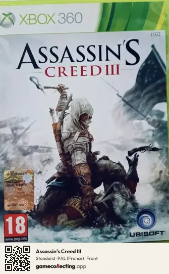 Assassin's Creed III Xbox 360, France box front