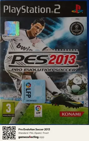 Pro Evolution Soccer 2013 PlayStation 2, Spain box front