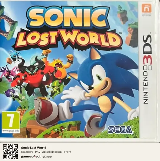 Sonic Lost World Nintendo 3DS, United Kingdom box front