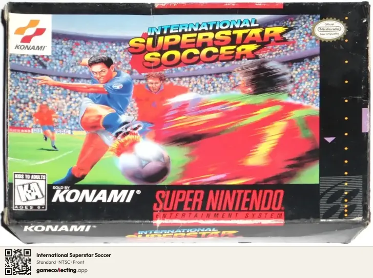 International Superstar Soccer Super Nintendo Entertainment System, NTSC box front