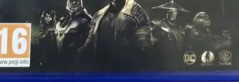 Injustice 2, the PEGI square on its front