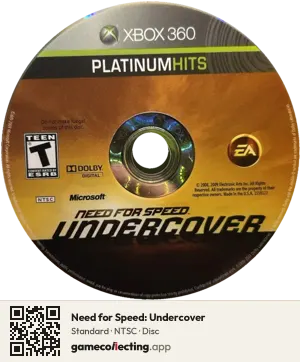 Need for Speed: Undercover Xbox 360, NTSC disc