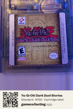Yu-Gi-Oh! Dark Duel Stories Game Boy Color, NTSC cartridge label