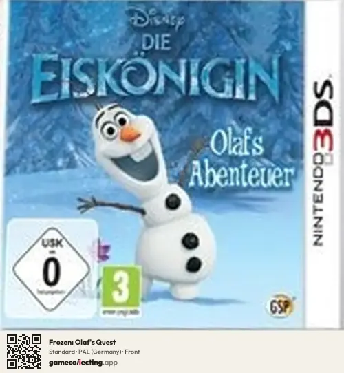 Frozen: Olaf's Quest Nintendo 3DS, Germany box front