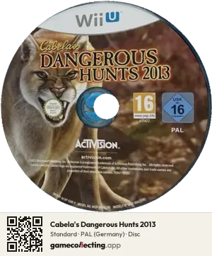 Cabela's Dangerous Hunts 2013 Nintendo Wii U, PAL disc