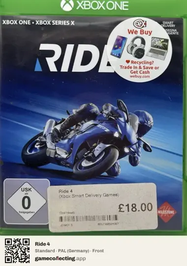 Ride 4 Xbox One, Germany box front