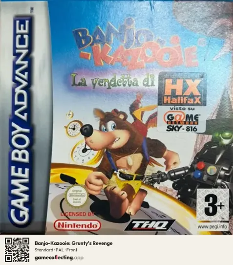 Banjo-Kazooie: Grunty's Revenge Game Boy Advance, PAL box front