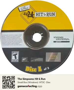 The Simpsons: Hit & Run Computer, NTSC disc