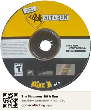 The Simpsons: Hit & Run Computer, NTSC disc
