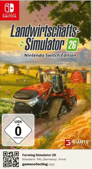 Farming Simulator 26 Nintendo Switch, Germany box front