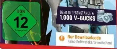 Fortnite, the USK square on its front