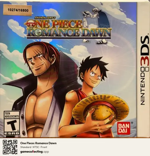 One Piece: Romance Dawn Nintendo 3DS, NTSC box front