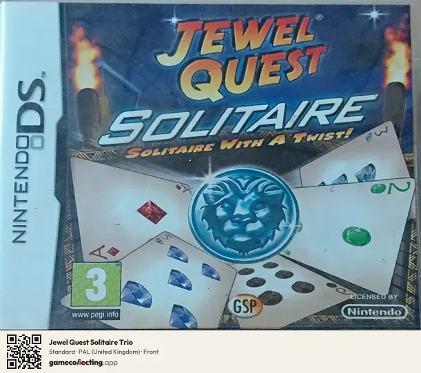 Jewel Quest Solitaire Trio Nintendo DS, United Kingdom box front