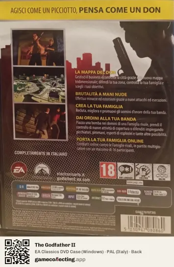 The Godfather II Computer, Italy box back
