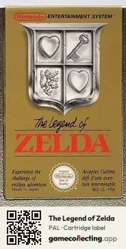 The Legend of Zelda Nintendo Entertainment System, PAL cartridge label
