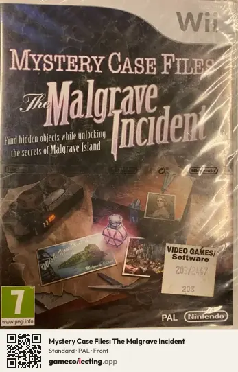 Mystery Case Files: The Malgrave Incident Nintendo Wii, PAL box front